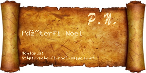 Péterfi Noel névjegykártya
